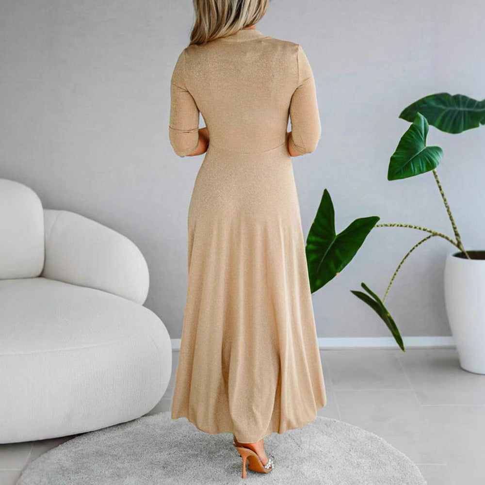 Thin And Glittering Fashionable Elegant Large Swing Skirt