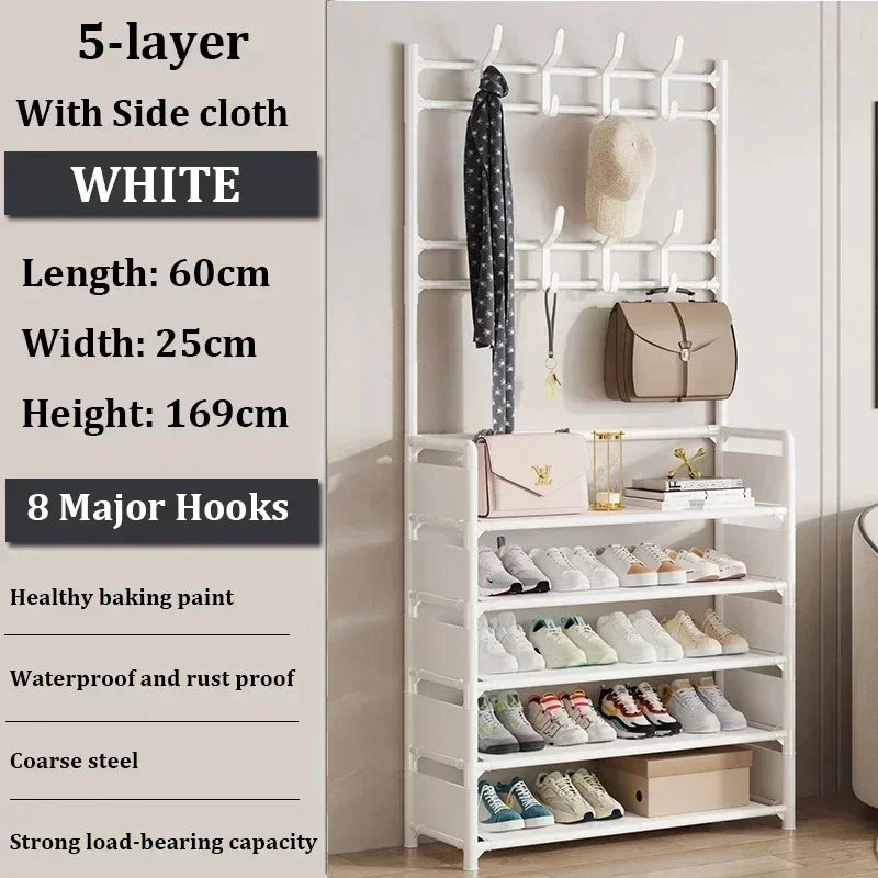 Portable Shoe And Coat Rack