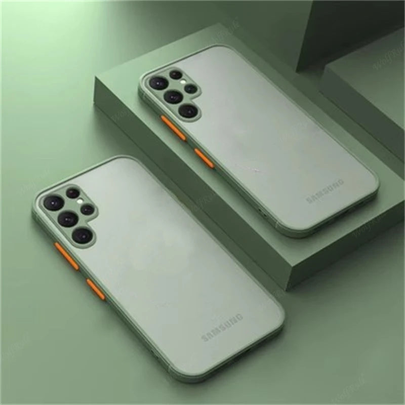 Shockproof Armor Case For Samsung Galaxy S25 S24 S22 S23 Ultra S21 S20 FE S10 Plus A55 A35 A15 A14 A34 A54 5G Matte Cover