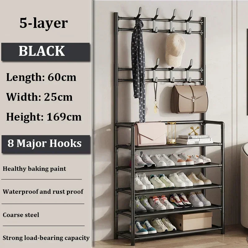 Portable Shoe And Coat Rack