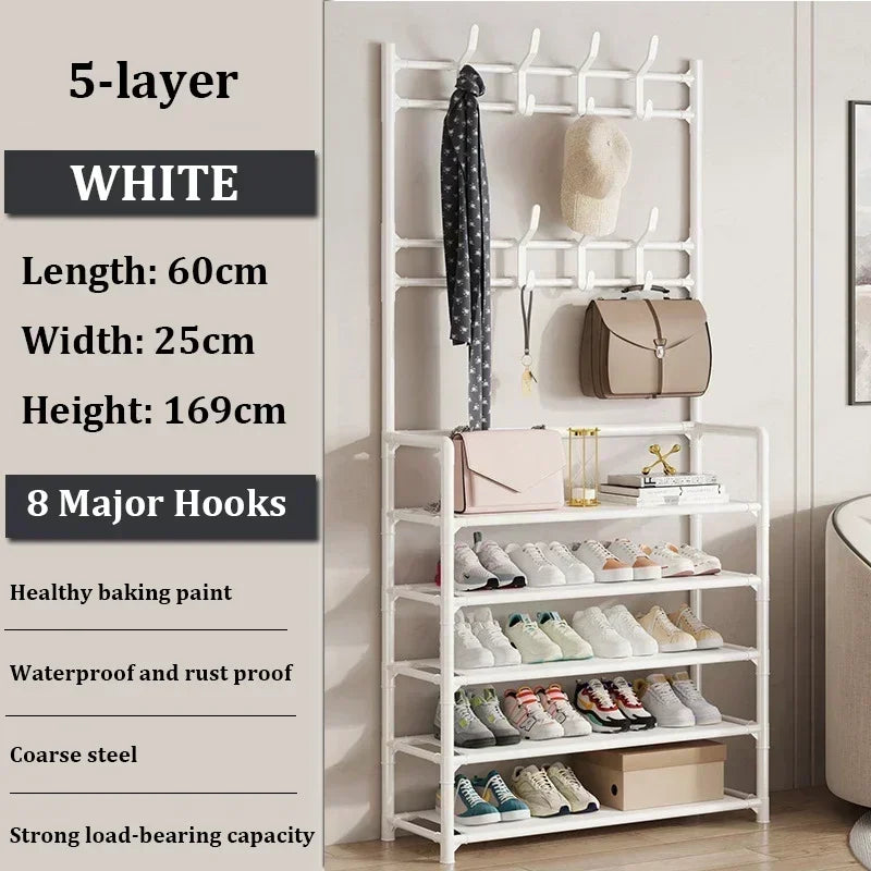 Portable Shoe And Coat Rack