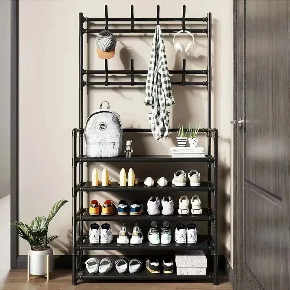 Portable Shoe And Coat Rack