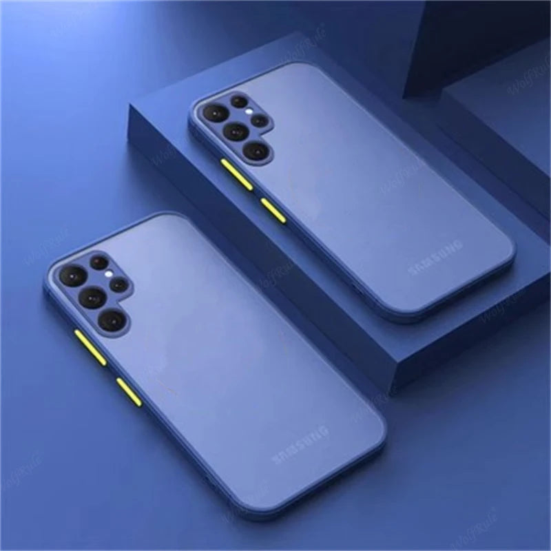 Shockproof Armor Case For Samsung Galaxy S25 S24 S22 S23 Ultra S21 S20 FE S10 Plus A55 A35 A15 A14 A34 A54 5G Matte Cover