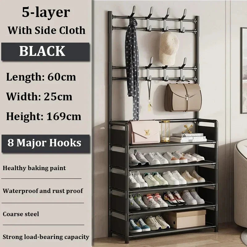 Portable Shoe And Coat Rack