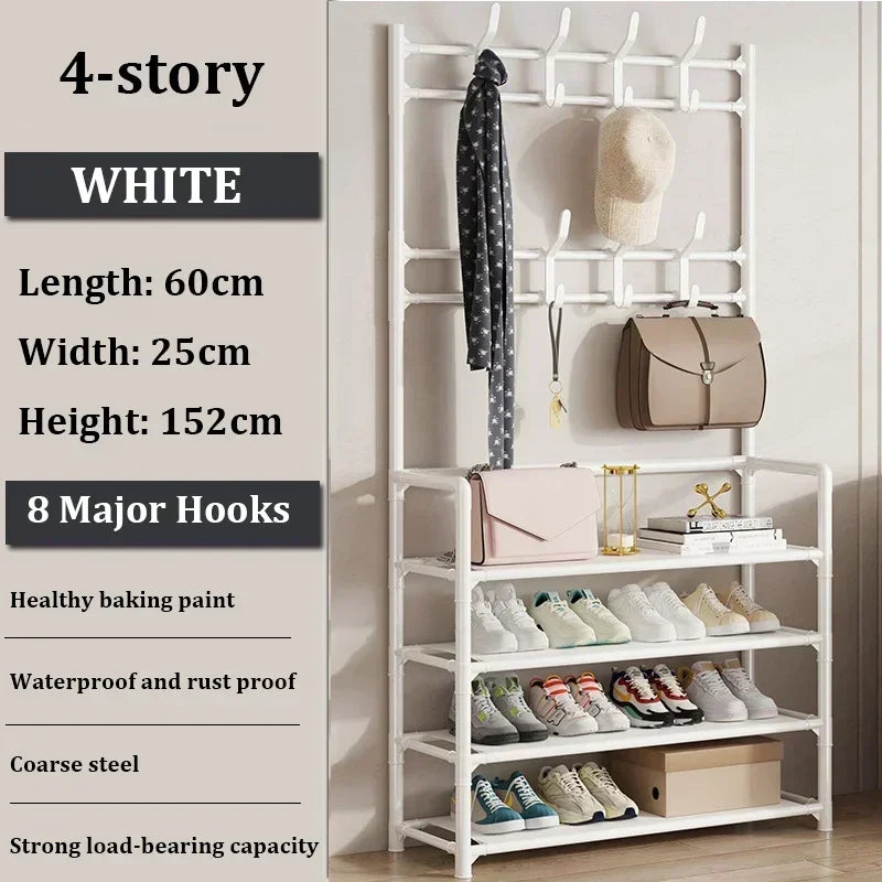 Portable Shoe And Coat Rack