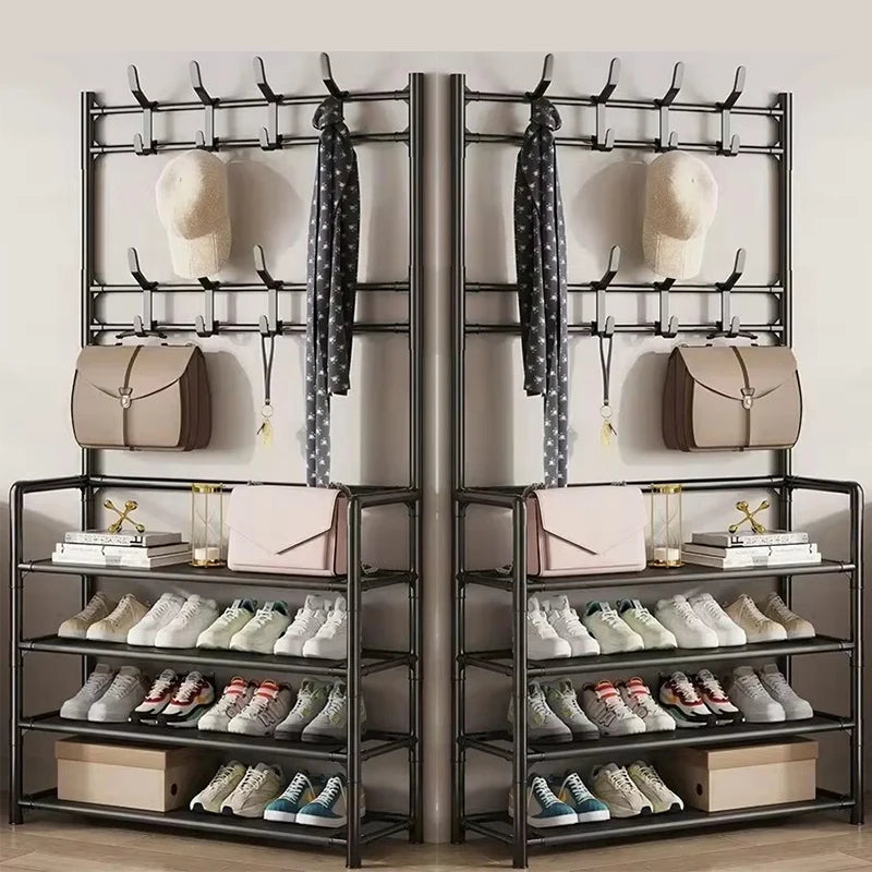 Portable Shoe And Coat Rack
