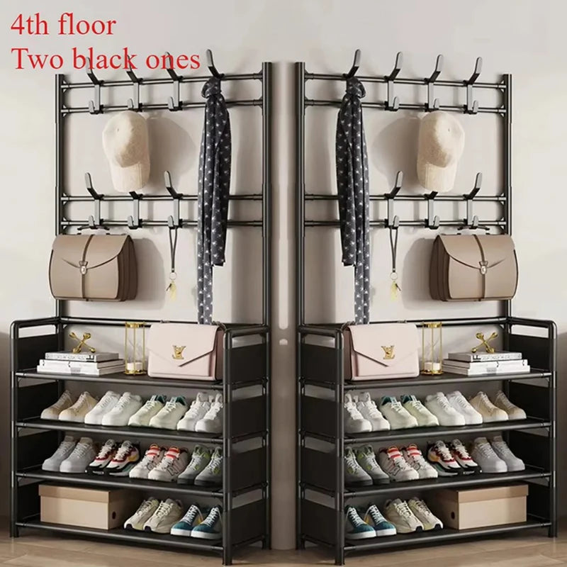 Portable Shoe And Coat Rack