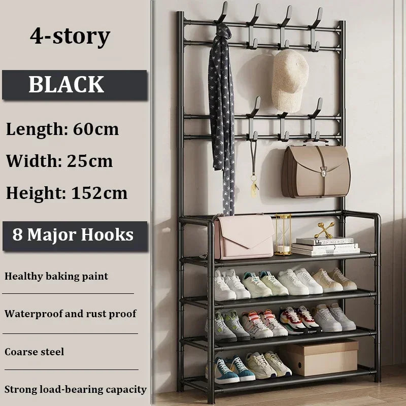 Portable Shoe And Coat Rack