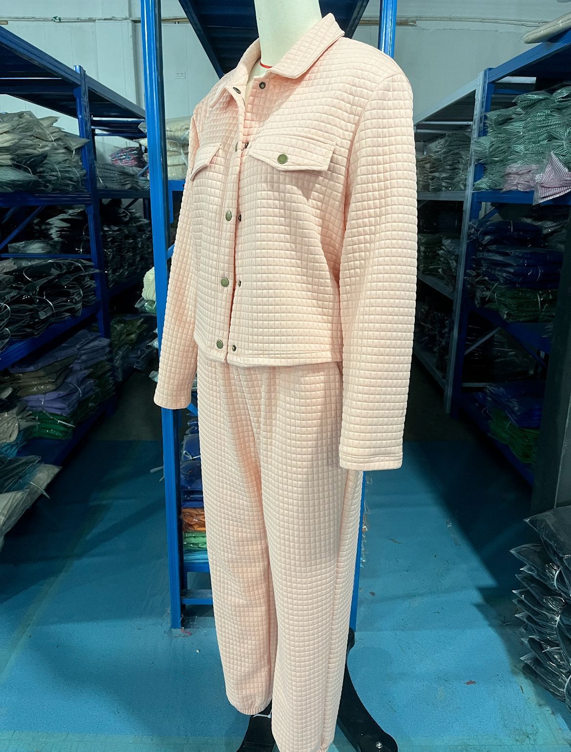 Long Sleeve Lapel Cardigan Casual Fashionable Trousers