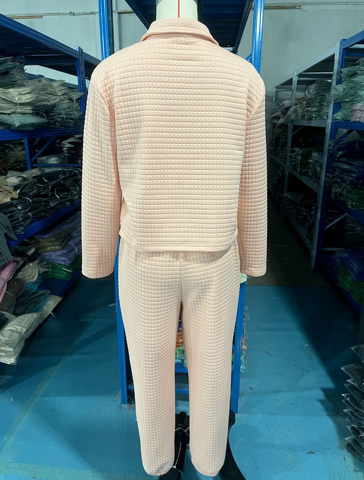 Long Sleeve Lapel Cardigan Casual Fashionable Trousers