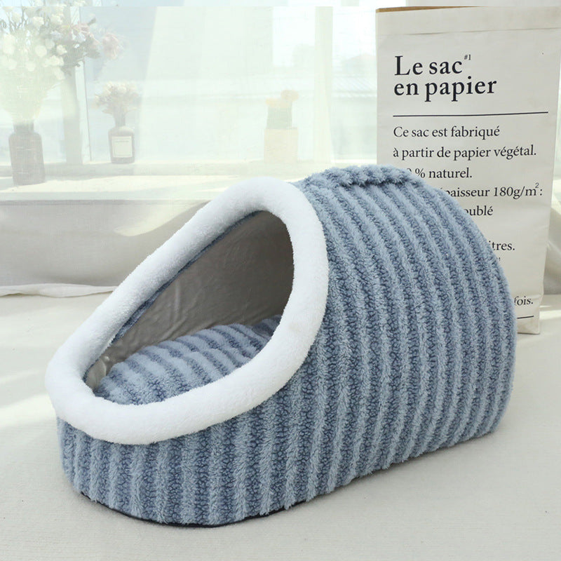 Pet Nest Macaron Series Autumn And Winter Kennel Mat Warm Drill Hole Universal Pet Supplies For Cats And Dogs