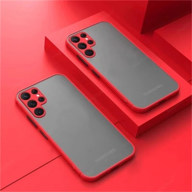 Shockproof Armor Case For Samsung Galaxy S25 S24 S22 S23 Ultra S21 S20 FE S10 Plus A55 A35 A15 A14 A34 A54 5G Matte Cover