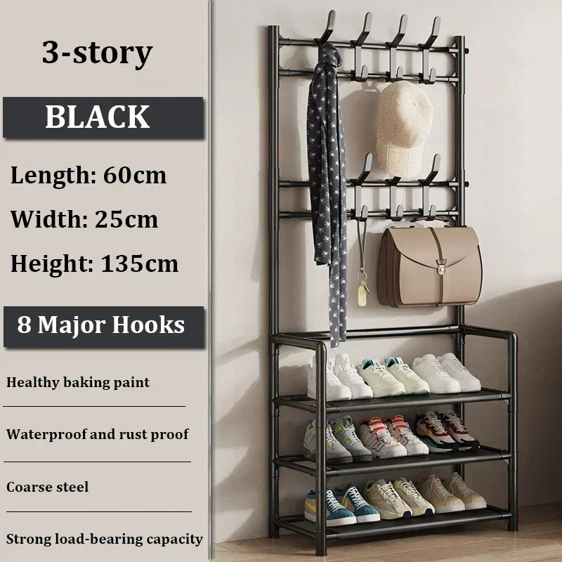 Portable Shoe And Coat Rack